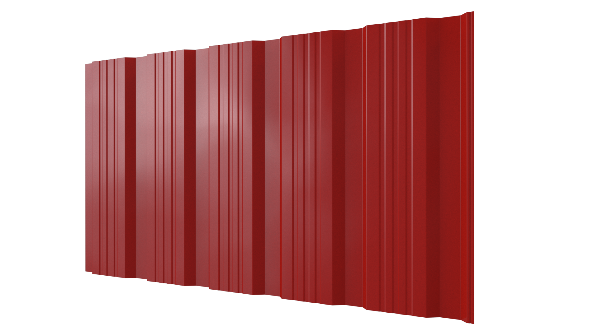 Профнастил К20 1195/1130x0,3 мм, 3020 транспортный красный глянцевый