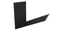Планка примыкания верхняя к трубе фальц 250x210 мм, Картэн тёмный