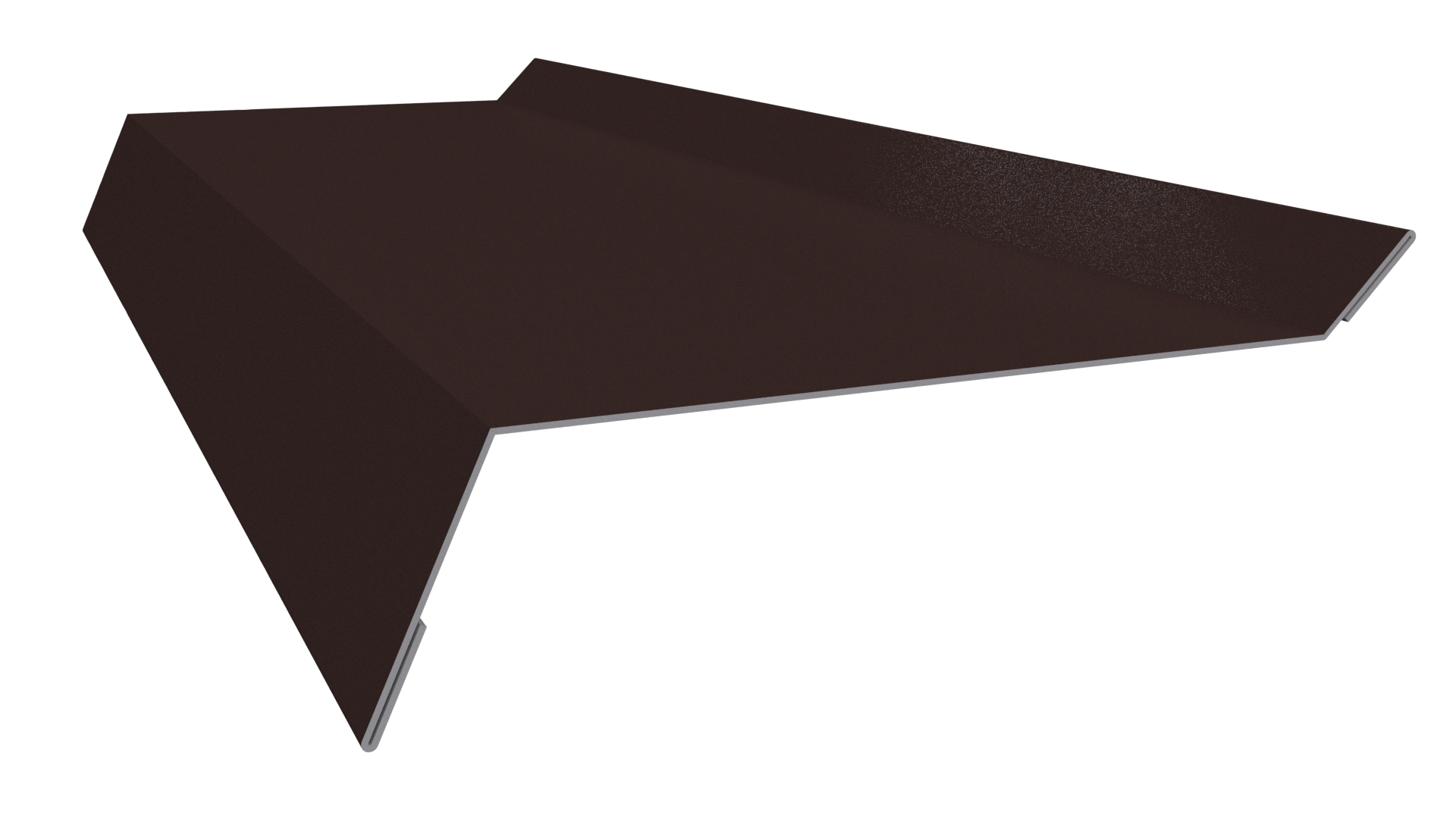 Планка примыкания в штробу 20x60x10 мм, 8017 шоколадно-коричневый глянцевый