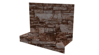 Примывание боковое фальц 25x65x130 мм, Дикий камень