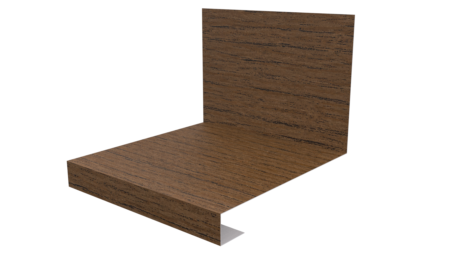 Планка примыкания нижняя к трубе фальц 140x200 мм, Дуб Сантана 3D