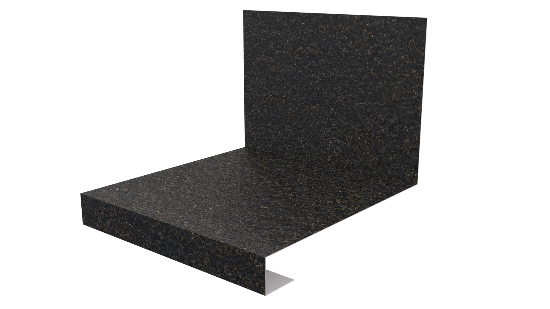 Планка примыкания нижняя к трубе фальц 140x200 мм, Картэн тёмный