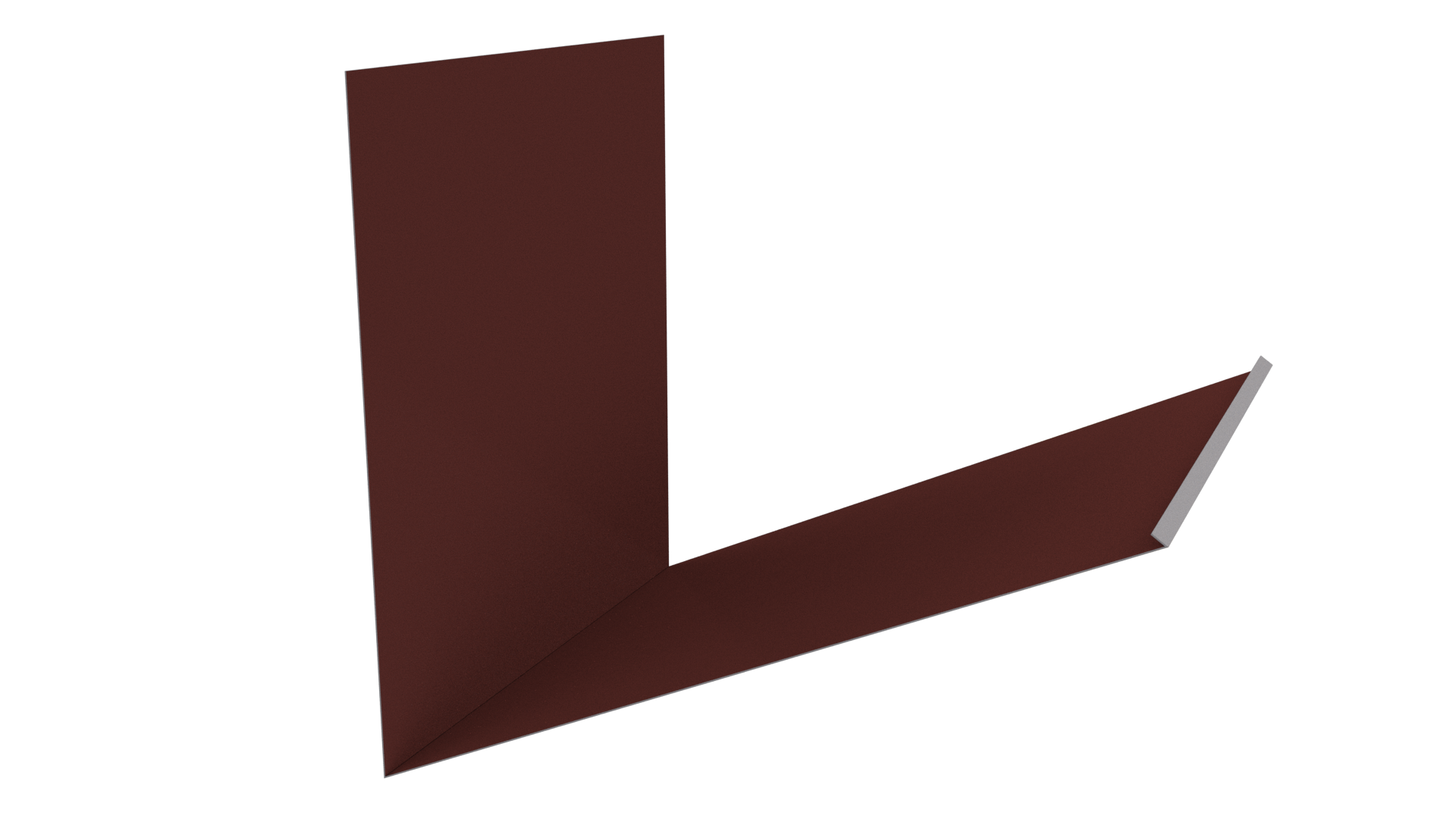 Планка примыкания верхняя к трубе фальц 250x210 мм, 3009 оксид красный глянцевый