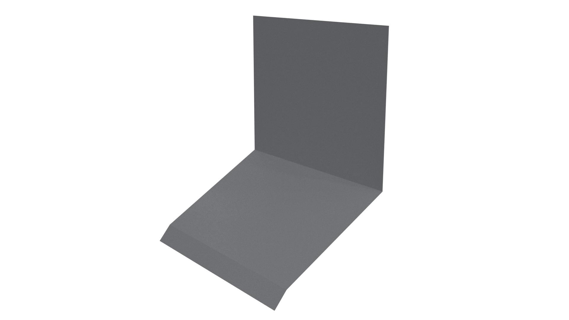 Планка примыкания верхняя к стене фальц 150x130x20 мм, 7040 серое окно глянцевый