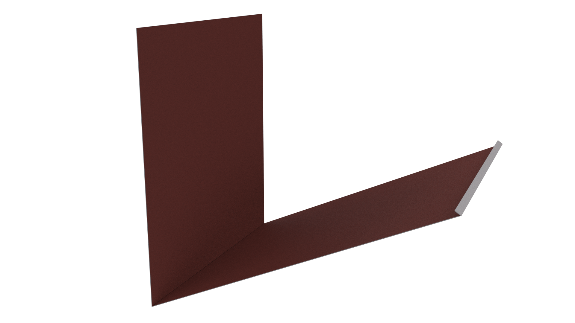 Планка примыкания верхняя к трубе фальц 250x210 мм, 3009 оксид красный матовый