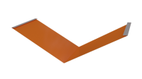 Планка ендовы нижняя 298x298x2000 мм, 2011 насыщенный оранжевый глянцевый