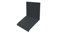 Планка примыкания верхняя к стене фальц 150x130x20 мм, 7011 железно-серый глянцевый