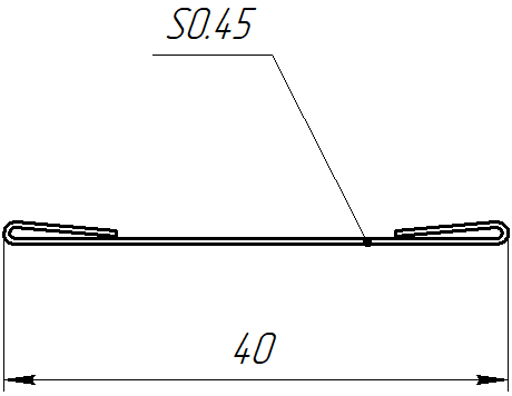 Крепежная планка 10x40x10 мм, 8017 шоколадно-коричневый PUR Pruf