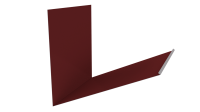 Планка примыкания верхняя к трубе фальц 250x210 мм, 3011 коричнево-красный глянцевый