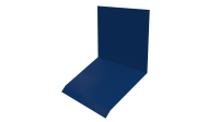 Планка примыкания верхняя к стене фальц 150x130x20 мм, 5005 сигнальный синий глянцевый