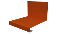 Планка примыкания нижняя к трубе фальц 140x200 мм, 2004 оранжевый глянцевый