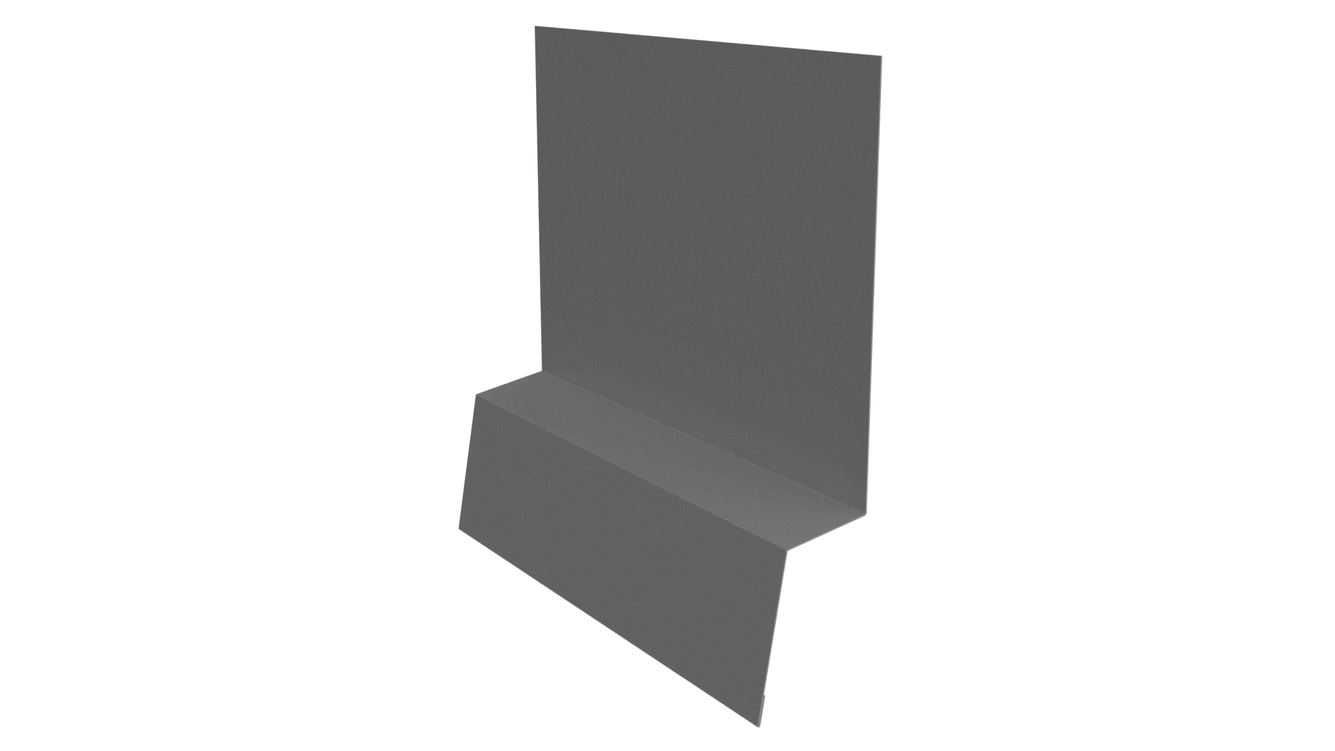 Планка стартовая фальц 135x30x55 мм, 7004 сигнальный серый глянцевый