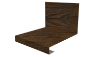 Планка примыкания нижняя к трубе фальц 140x200 мм, Дуб Локарно 3D