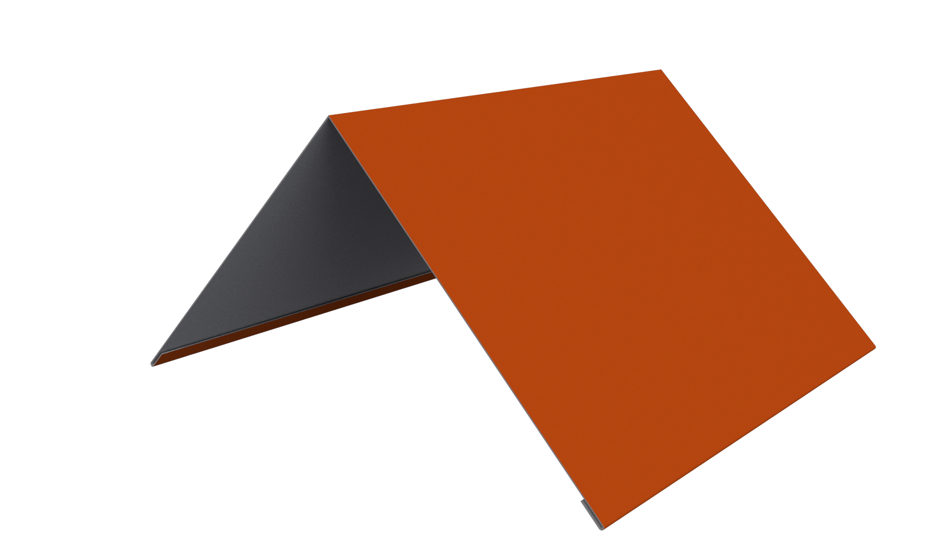 Конёк простой 150x150x2000 мм, 2004 оранжевый глянцевый