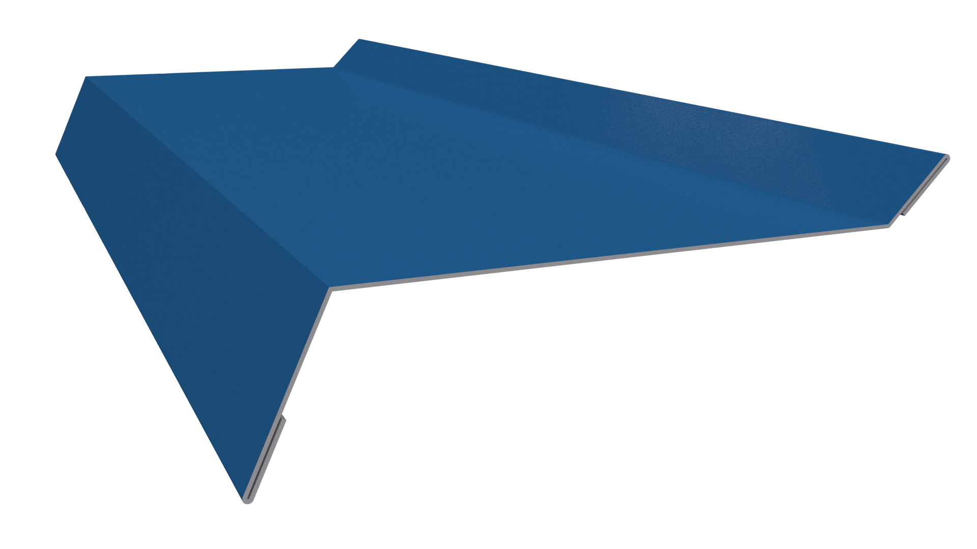 Планка примыкания в штробу 20x60x10 мм, 5015 небесно-синий глянцевый