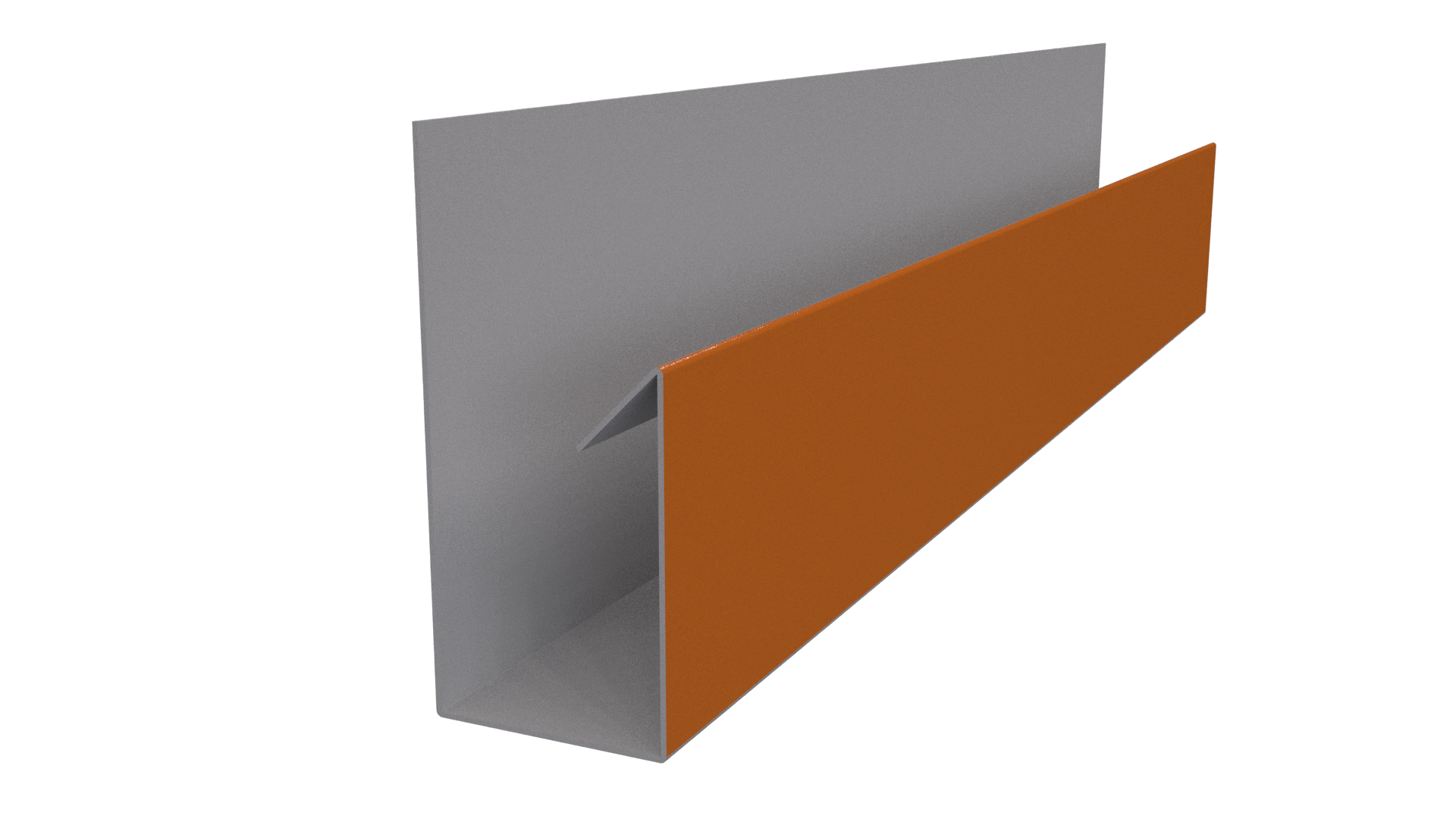 Планка П-образная 30x20x2000 мм, 2011 насыщенный оранжевый глянцевый