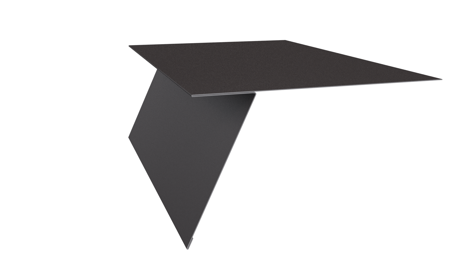 Планка карнизная фальц 130x80 мм, 8019 серо-коричневый матовый