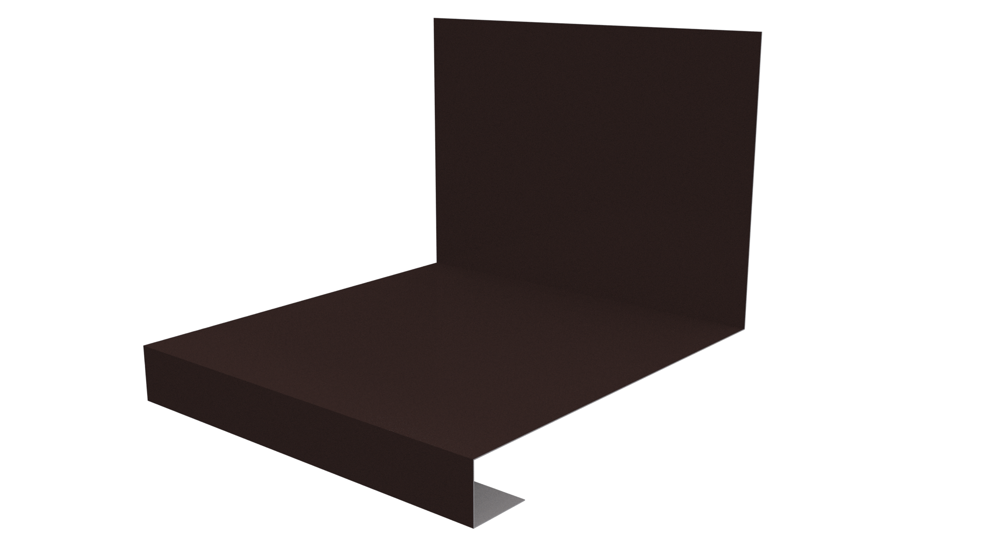 Планка примыкания нижняя к трубе фальц 140x200 мм, 8017 шоколадно-коричневый глянцевый