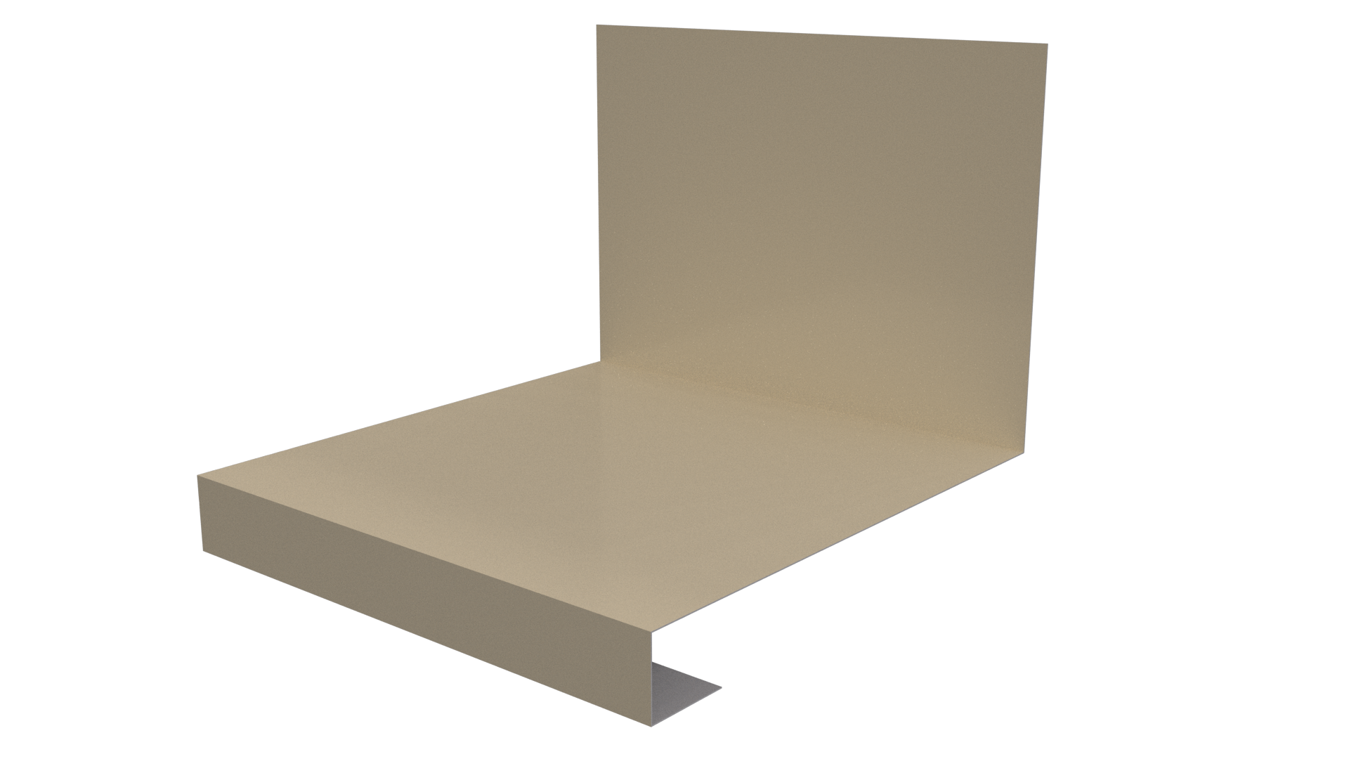 Планка примыкания нижняя к трубе фальц 140x200 мм, 1015 св. слоновая кость глянцевый
