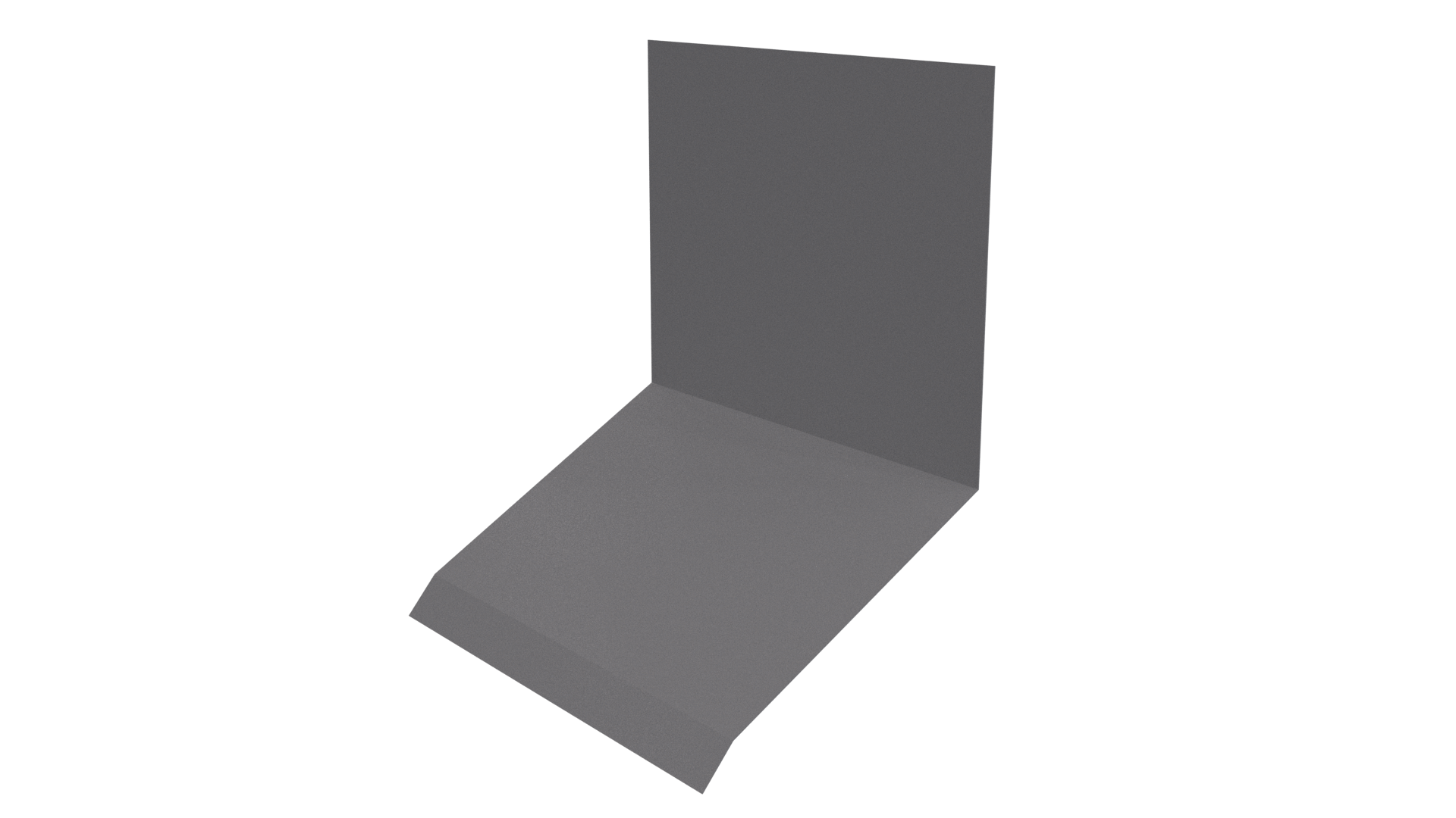 Планка примыкания верхняя к стене фальц 150x130x20 мм, 7004 сигнальный серый глянцевый