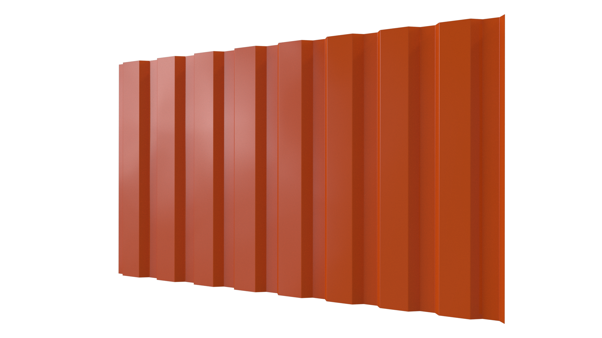 Профнастил С20A 1150/1100x0,4 мм эконом, 2004 оранжевый глянцевый