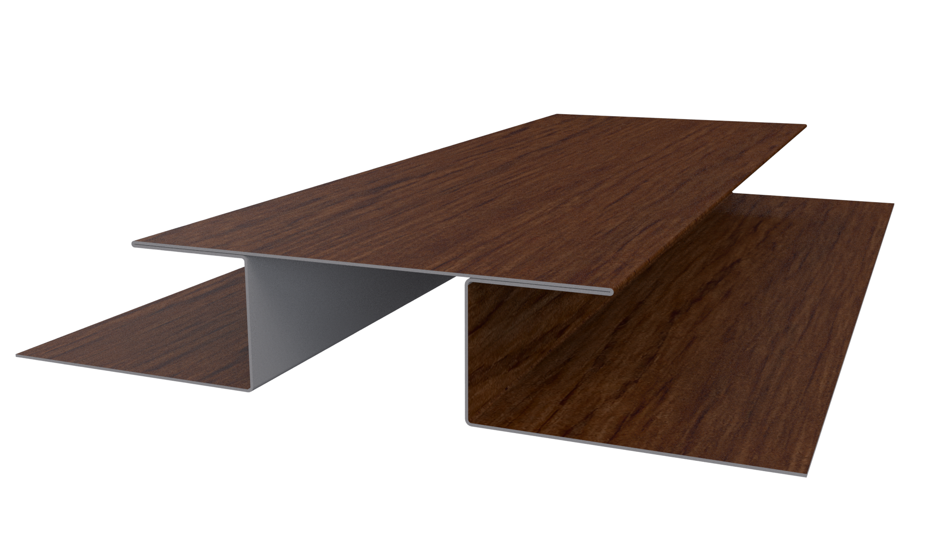 Планка стыковочная сложная Блок-хаус 110x2000 мм, Золотой орех 3D