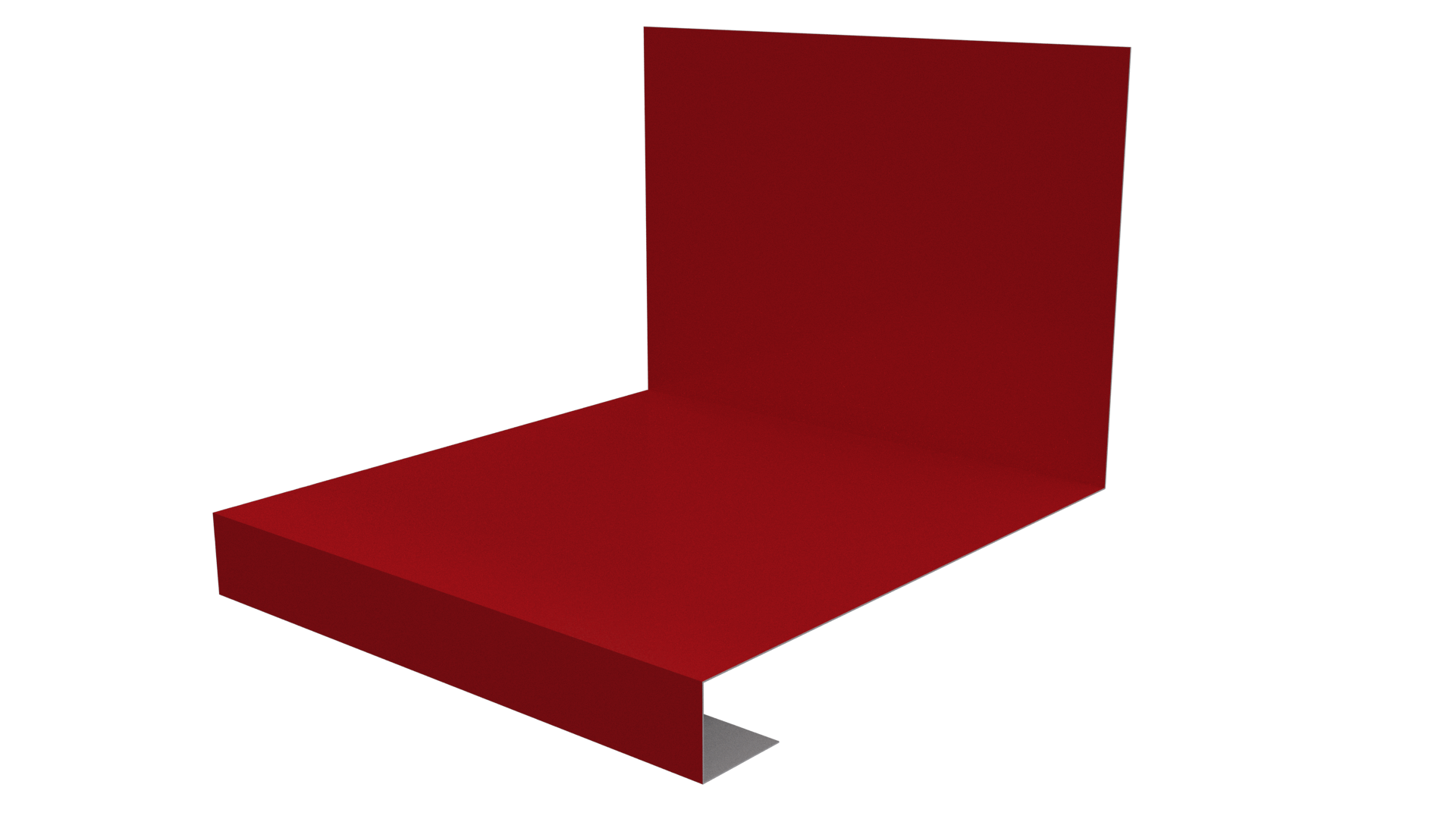 Планка примыкания нижняя к трубе фальц 140x200 мм, 3020 транспортный красный глянцевый