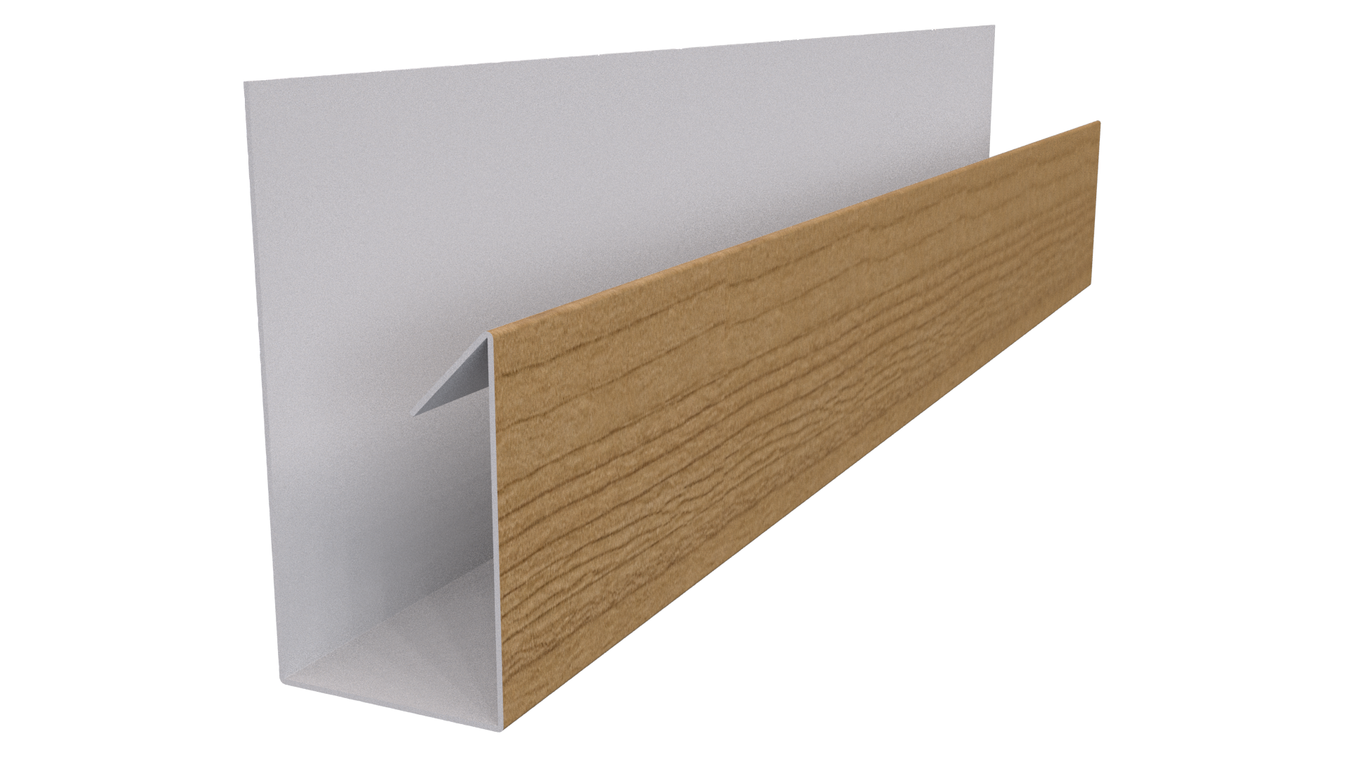 Планка П-образная 30x20x2000 мм, Орех 3D