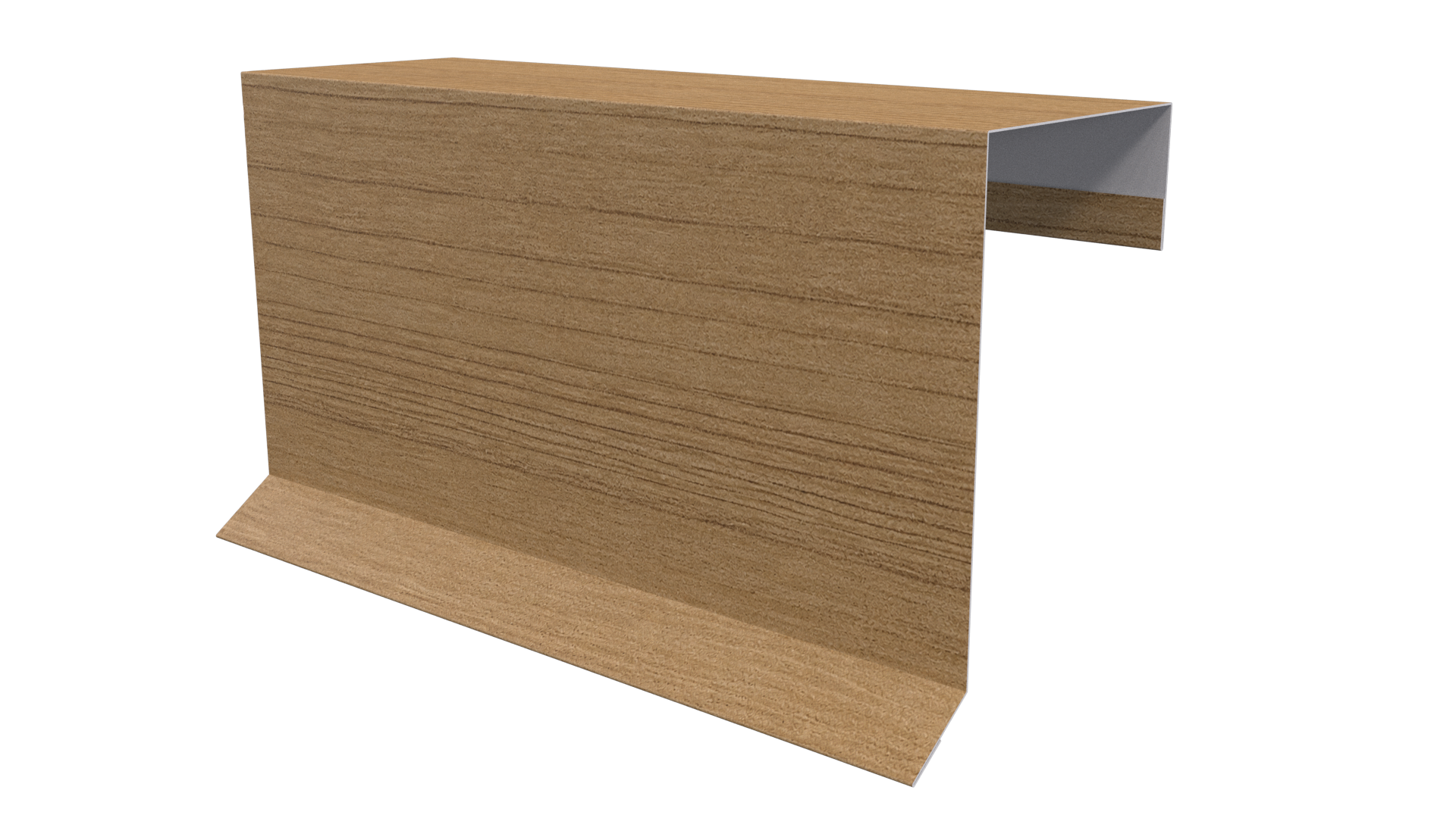 Планка торцевая фальц 65x97 мм, Орех 3D