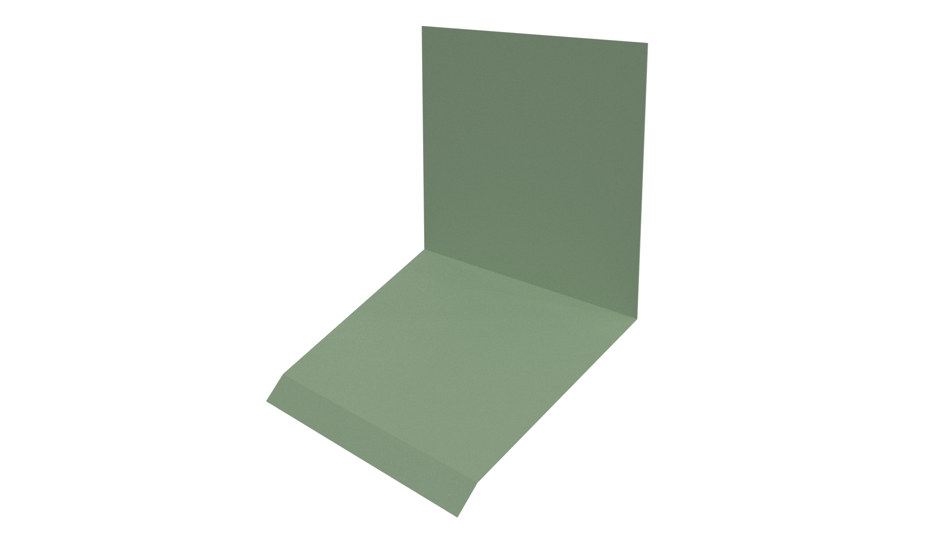 Планка примыкания верхняя к стене фальц 150x130x20 мм, 6019 бело-зеленый глянцевый