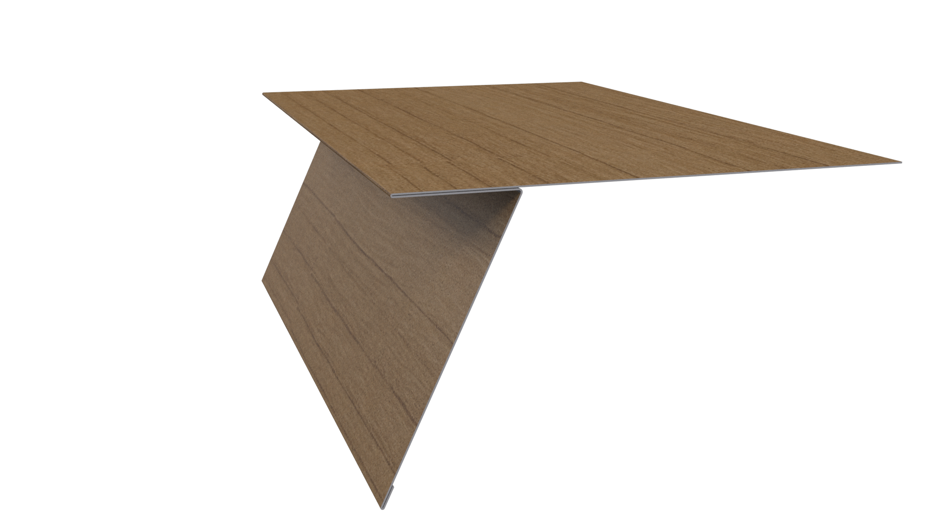 Планка карнизная фальц 130x80 мм, Орех 3D
