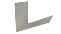 Планка примыкания верхняя к трубе фальц 250x210 мм, 9002 светло-серый глянцевый