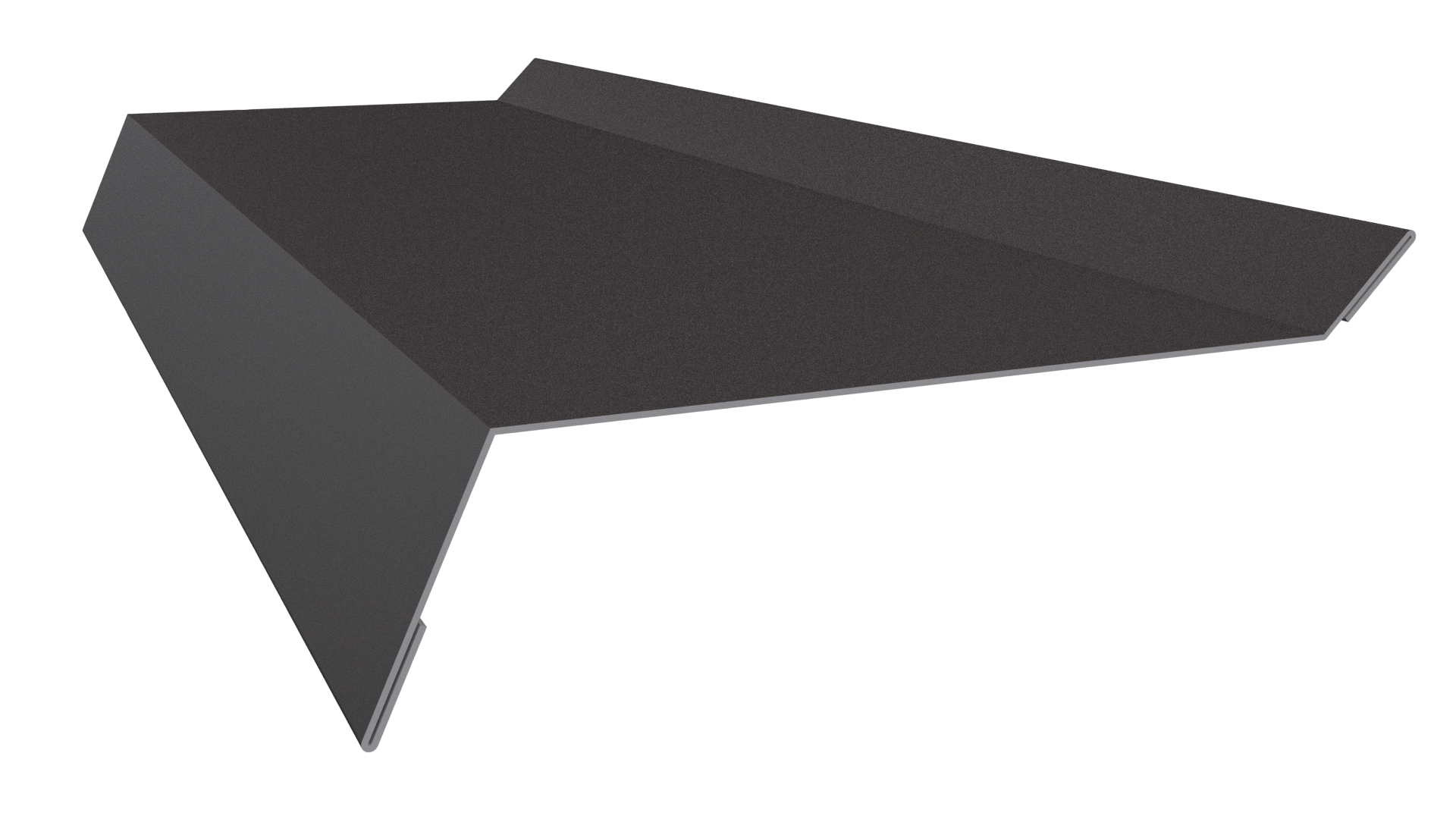 Планка примыкания в штробу 20x60x10 мм, 8019 серо-коричневый матовый