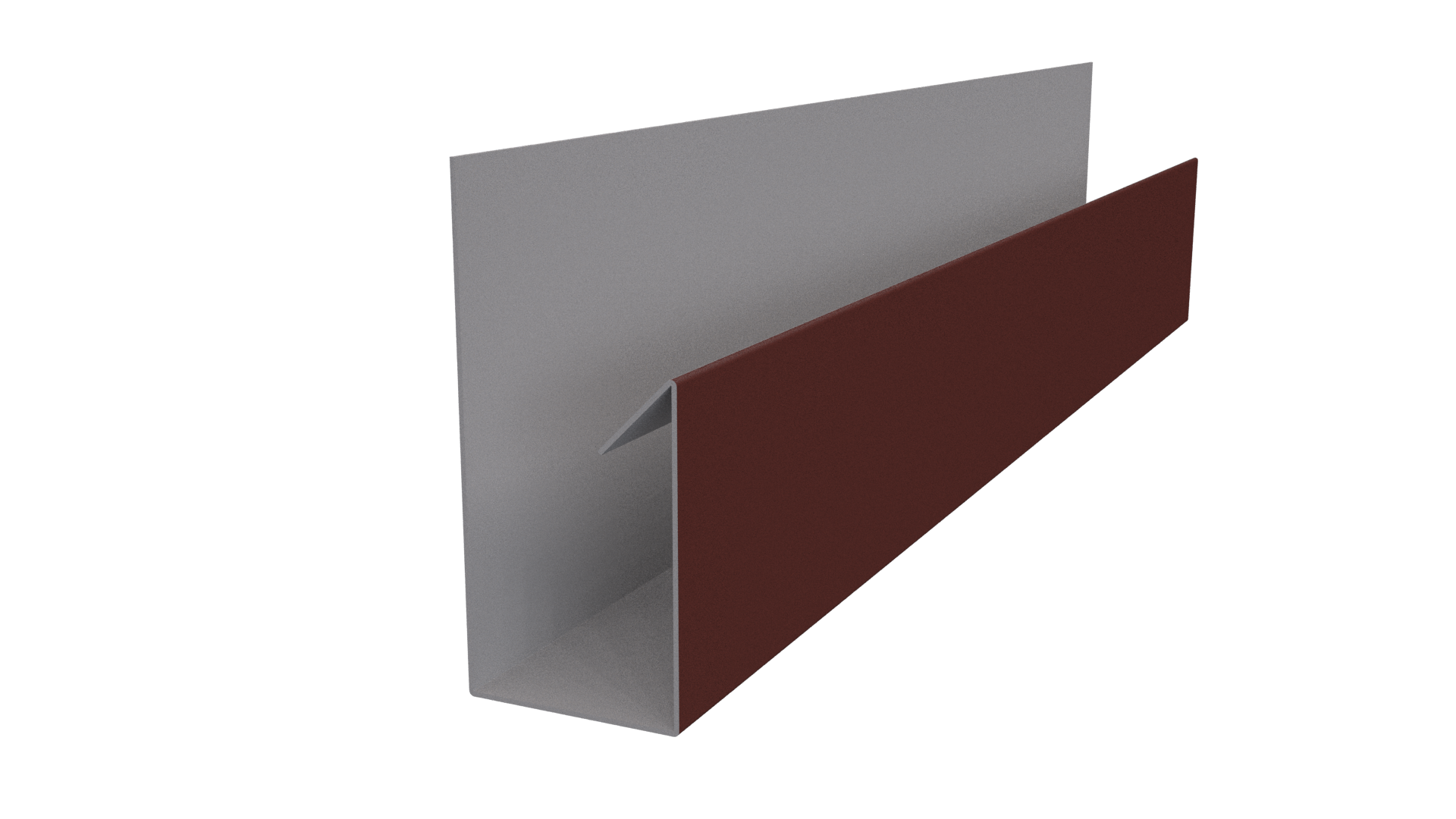 Планка П-образная Блок-хаус 30x30x2000 мм, 3009 оксид красный матовый