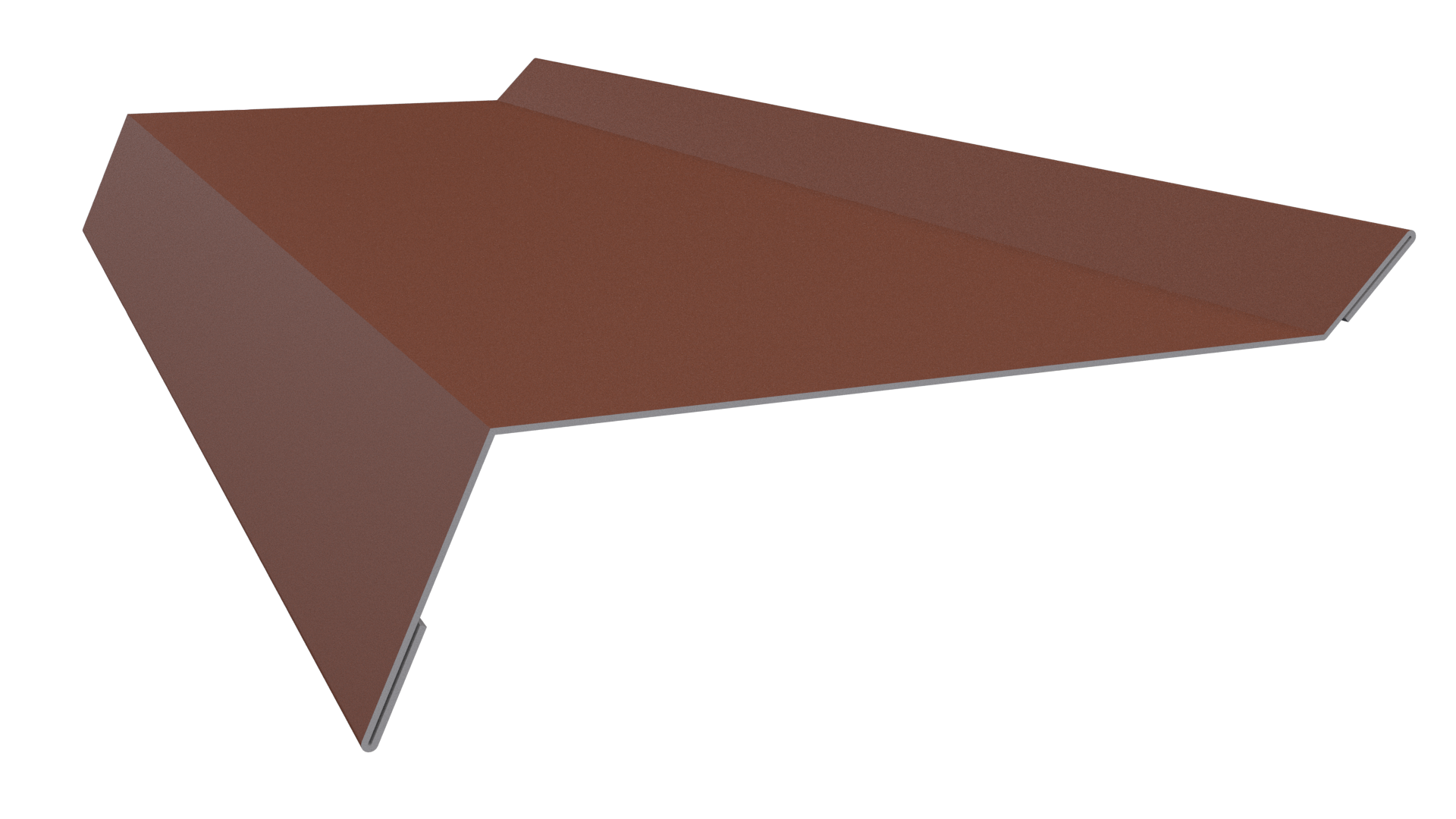 Планка примыкания в штробу 20x60x10 мм, 8004 медно-коричневый матовый