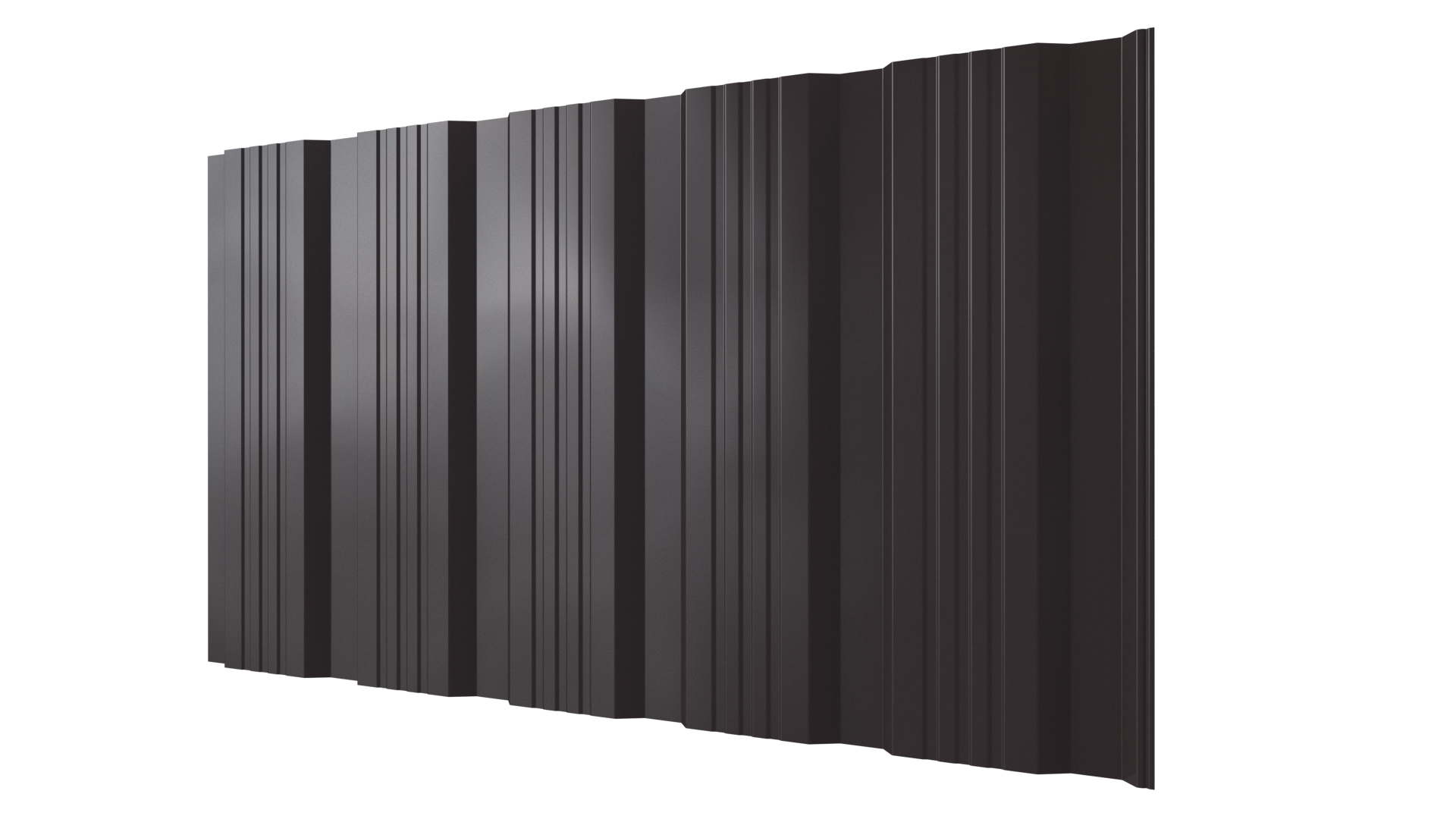 Профнастил К20 1195/1130x0,45 мм, 8019 серо-коричневый глянцевый