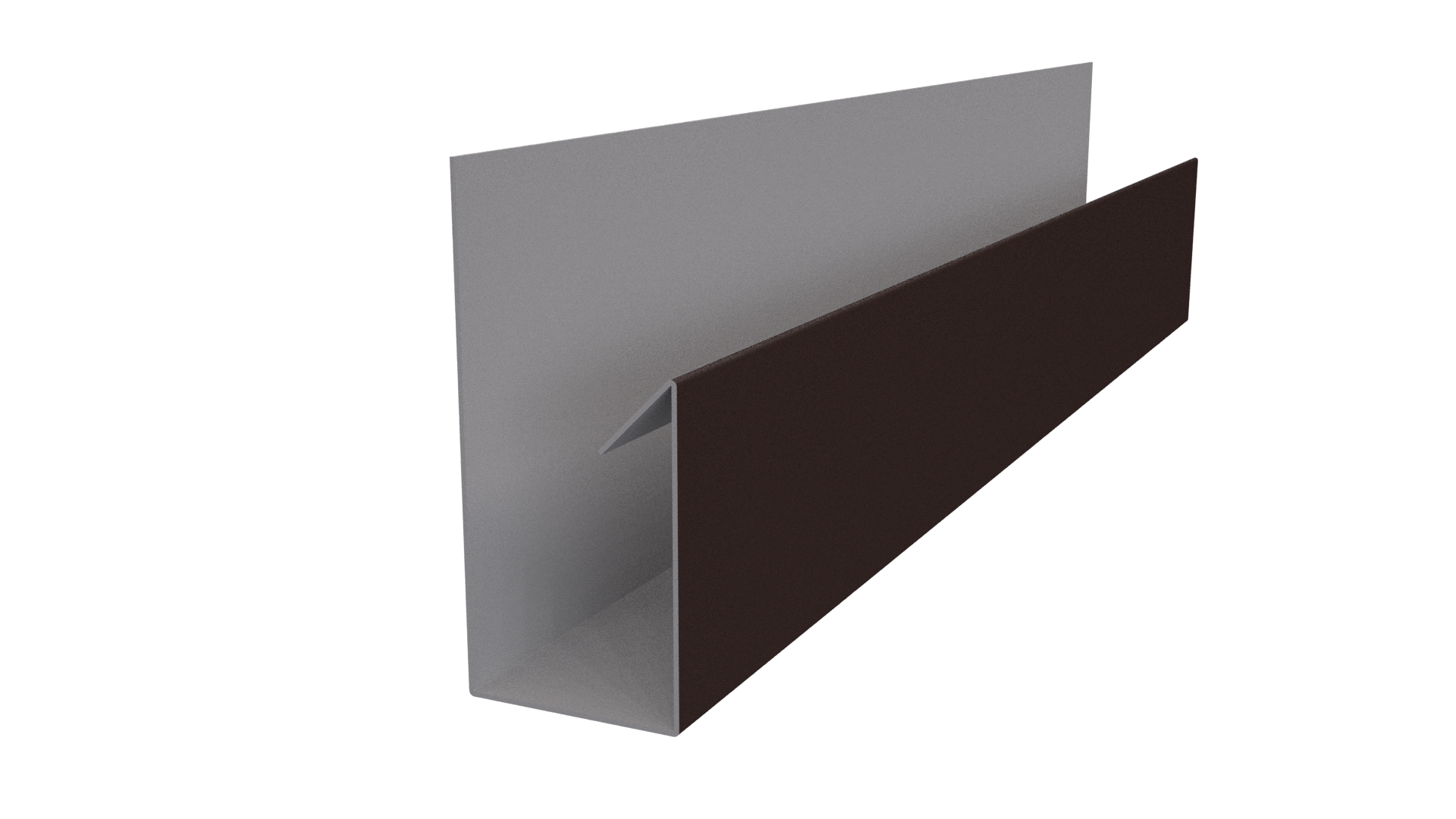Планка П-образная Блок-хаус 30x30x2000 мм, 8017 шоколадно-коричневый матовый