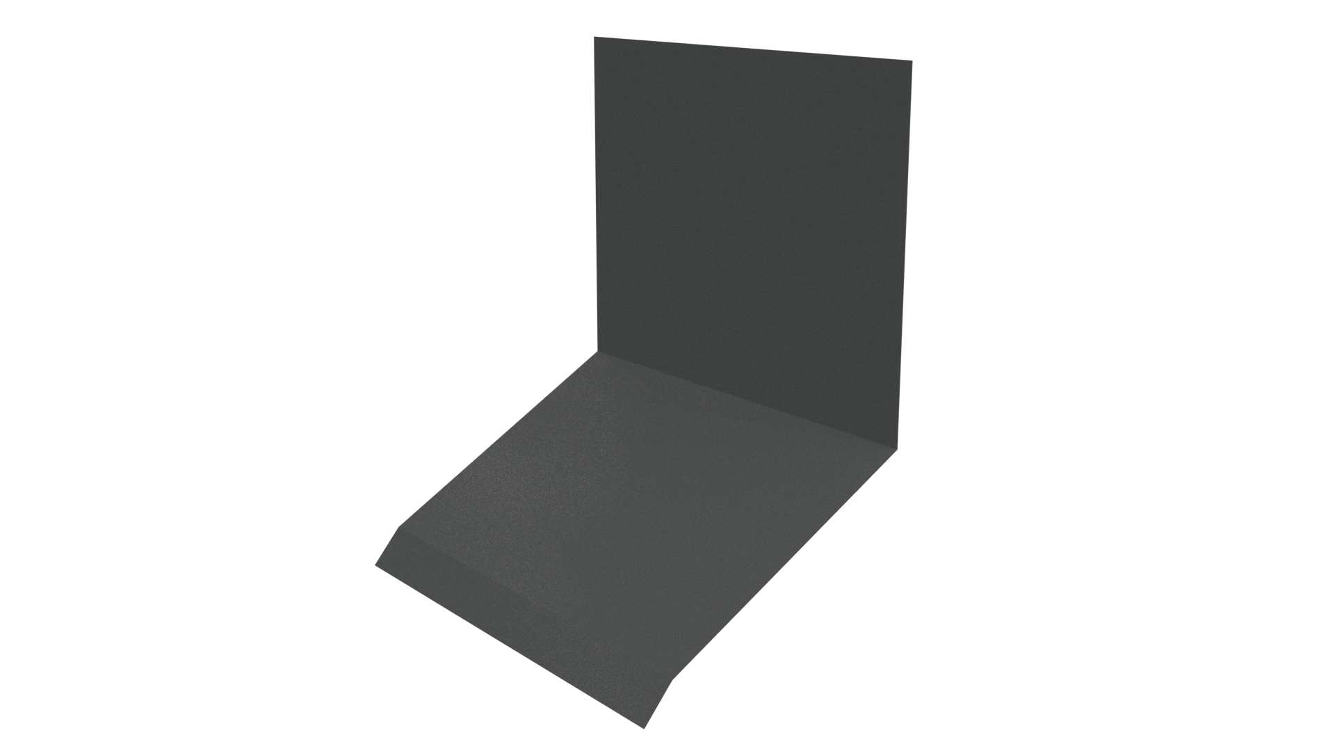 Планка примыкания верхняя к стене фальц 150x130x20 мм, 7005 мышино-серый глянцевый