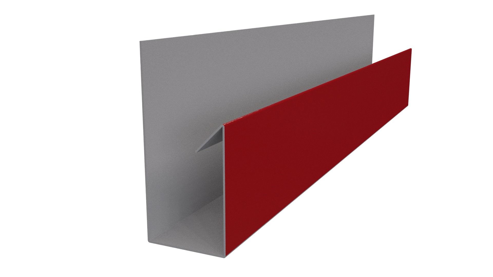 Планка П-образная 30x20x2000 мм, 3020 транспортный красный глянцевый