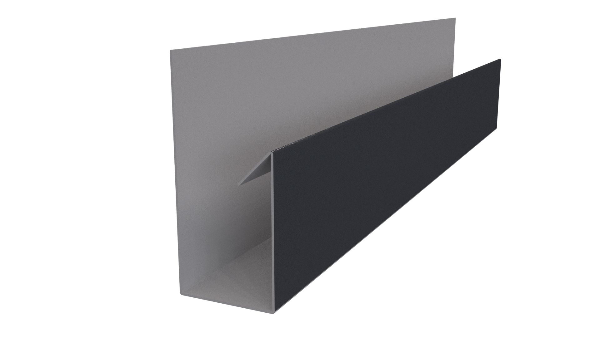 Планка П-образная Блок-хаус 30x30x2000 мм, 7024 графитовый серый PUR Pruf