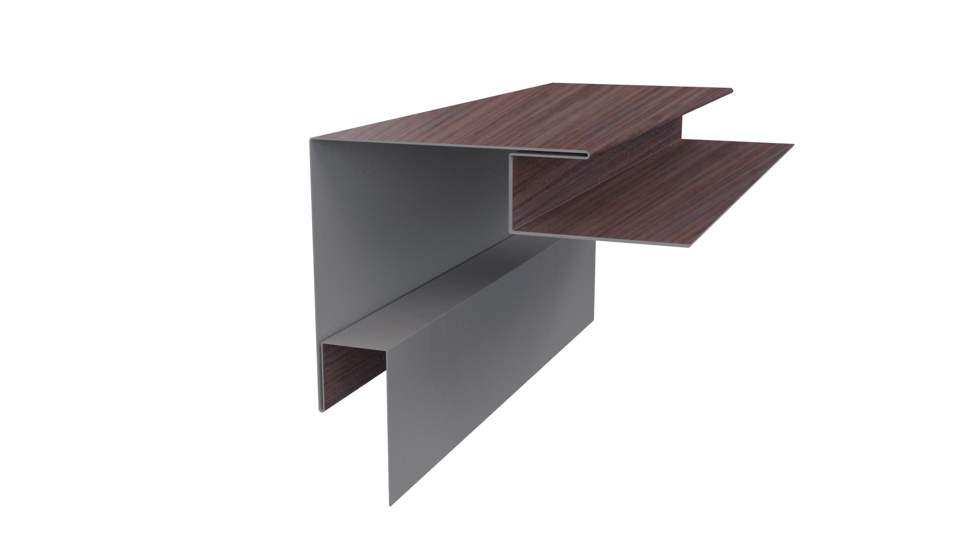 Планка угла наружного сложная Блок-хаус 110x110x2000 мм, Античный дуб 3D