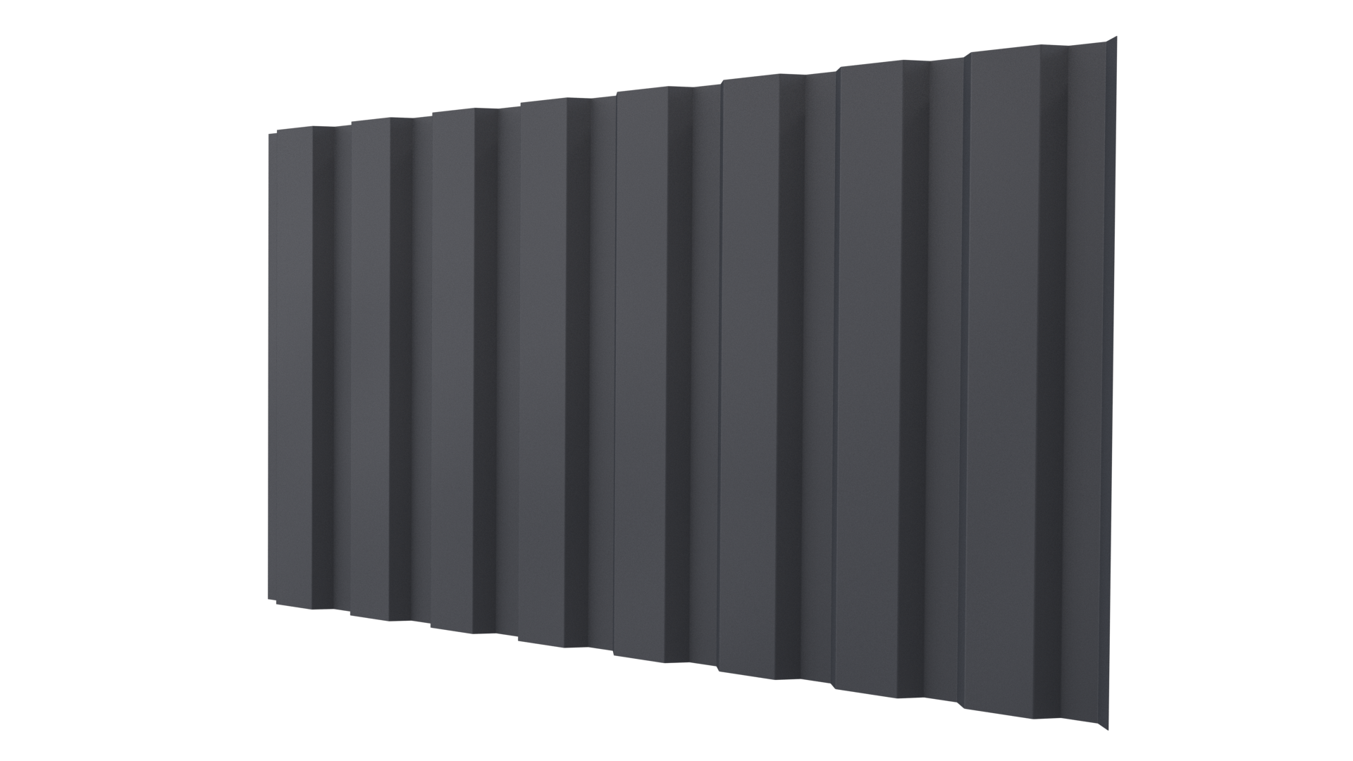 Профнастил С20A 1150/1100x0,45 мм, 7024 графитовый серый матовый