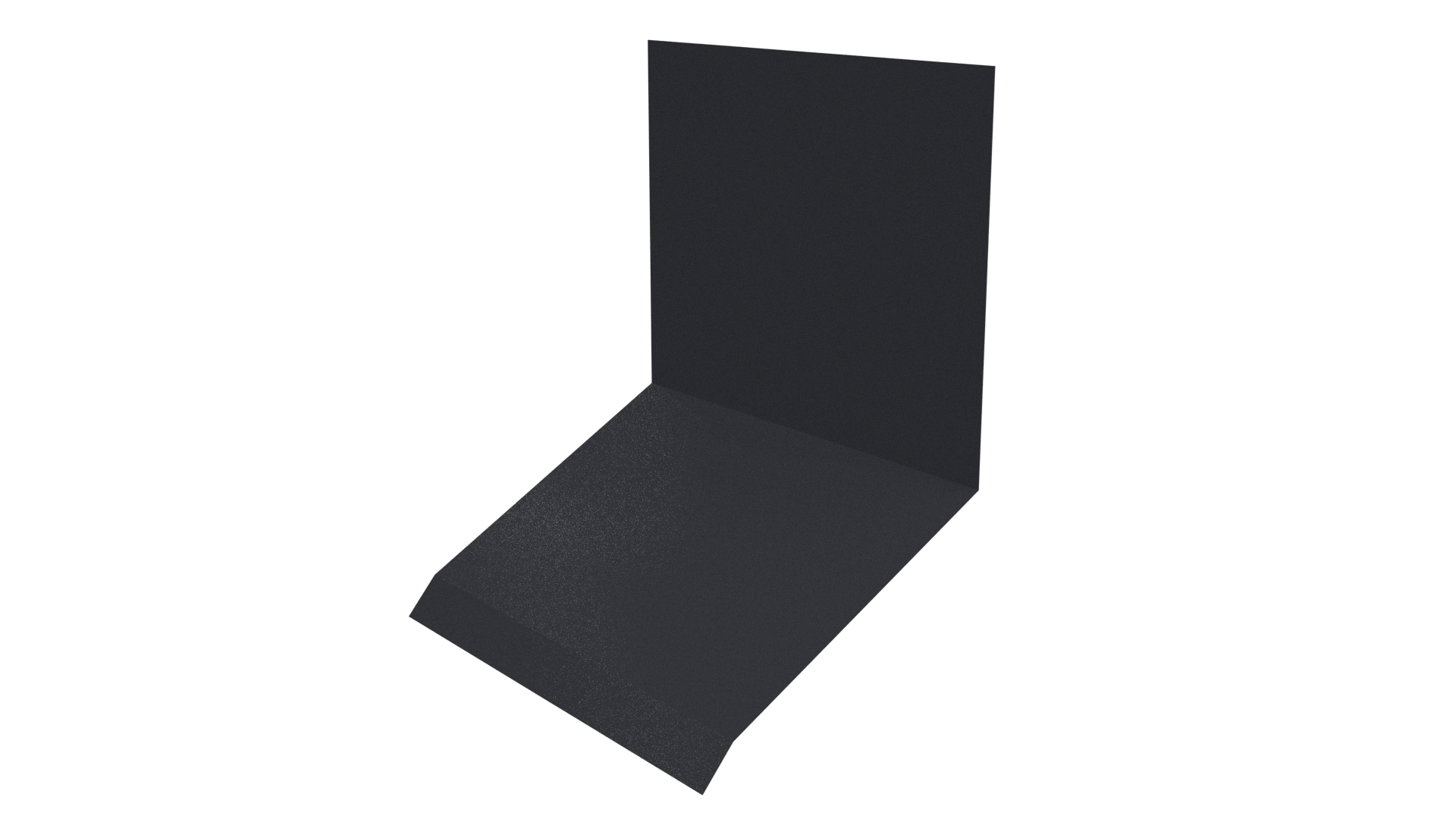 Планка примыкания верхняя к стене фальц 150x130x20 мм, 7024 графитовый серый глянцевый
