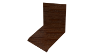 Планка примыкания верхняя к стене фальц 150x130x20 мм, Дуб Кельтик 3D