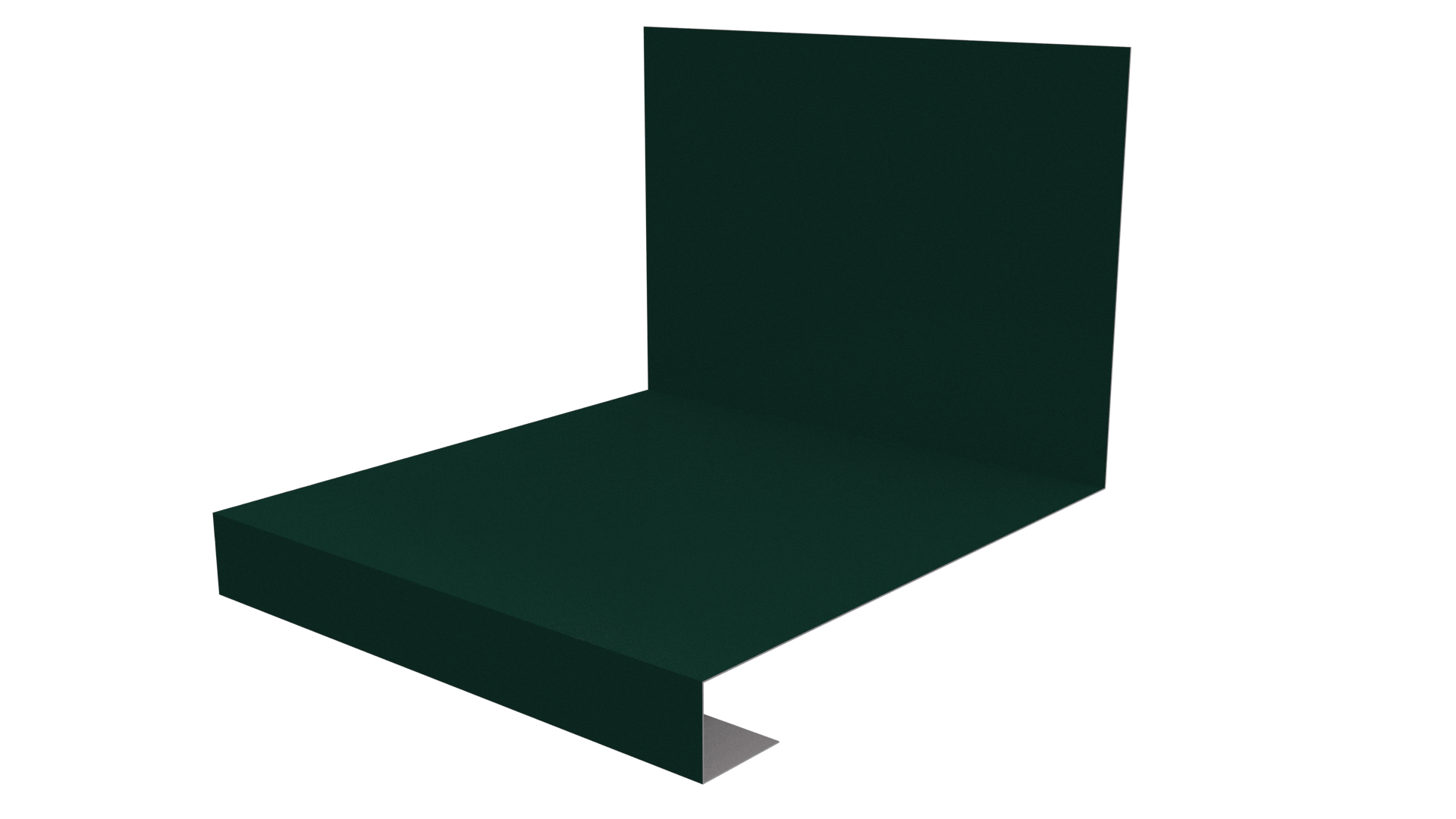 Планка примыкания нижняя к трубе фальц 140x200 мм, 6005 зеленый мох глянцевый
