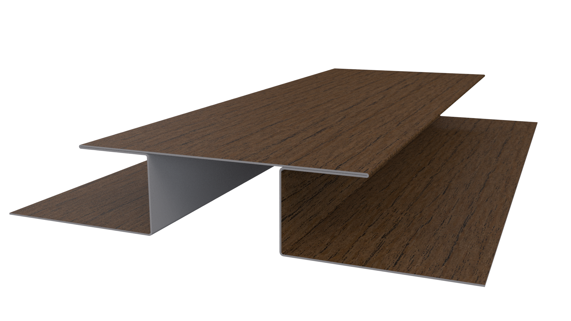 Планка стыковочная сложная Блок-хаус 110x2000 мм, Дуб Сантана 3D