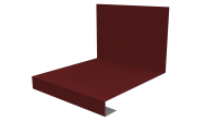 Планка примыкания нижняя к трубе фальц 140x200 мм, 3011 коричнево-красный глянцевый