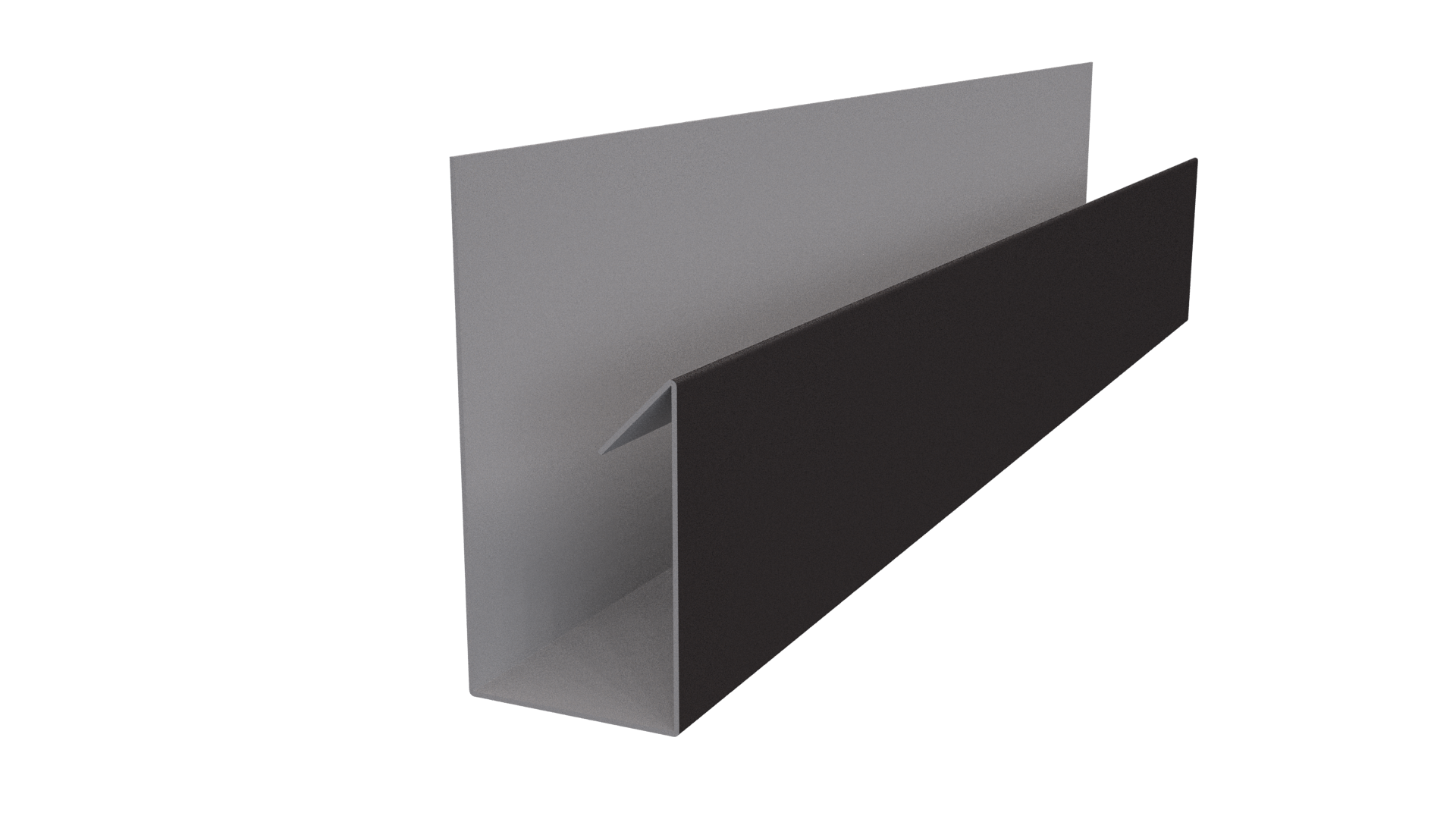Планка П-образная 30x20x2000 мм, 8019 серо-коричневый матовый