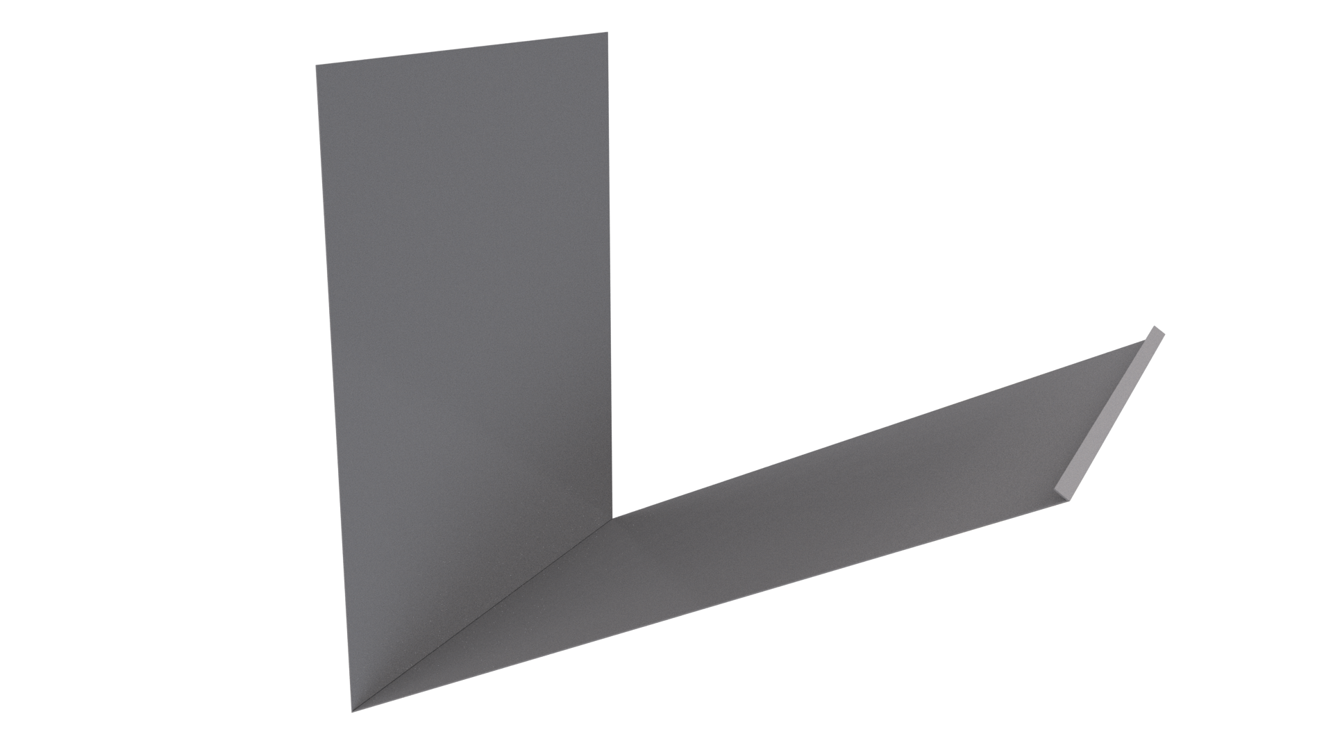 Планка примыкания верхняя к трубе фальц 250x210 мм, 7004 сигнальный серый глянцевый