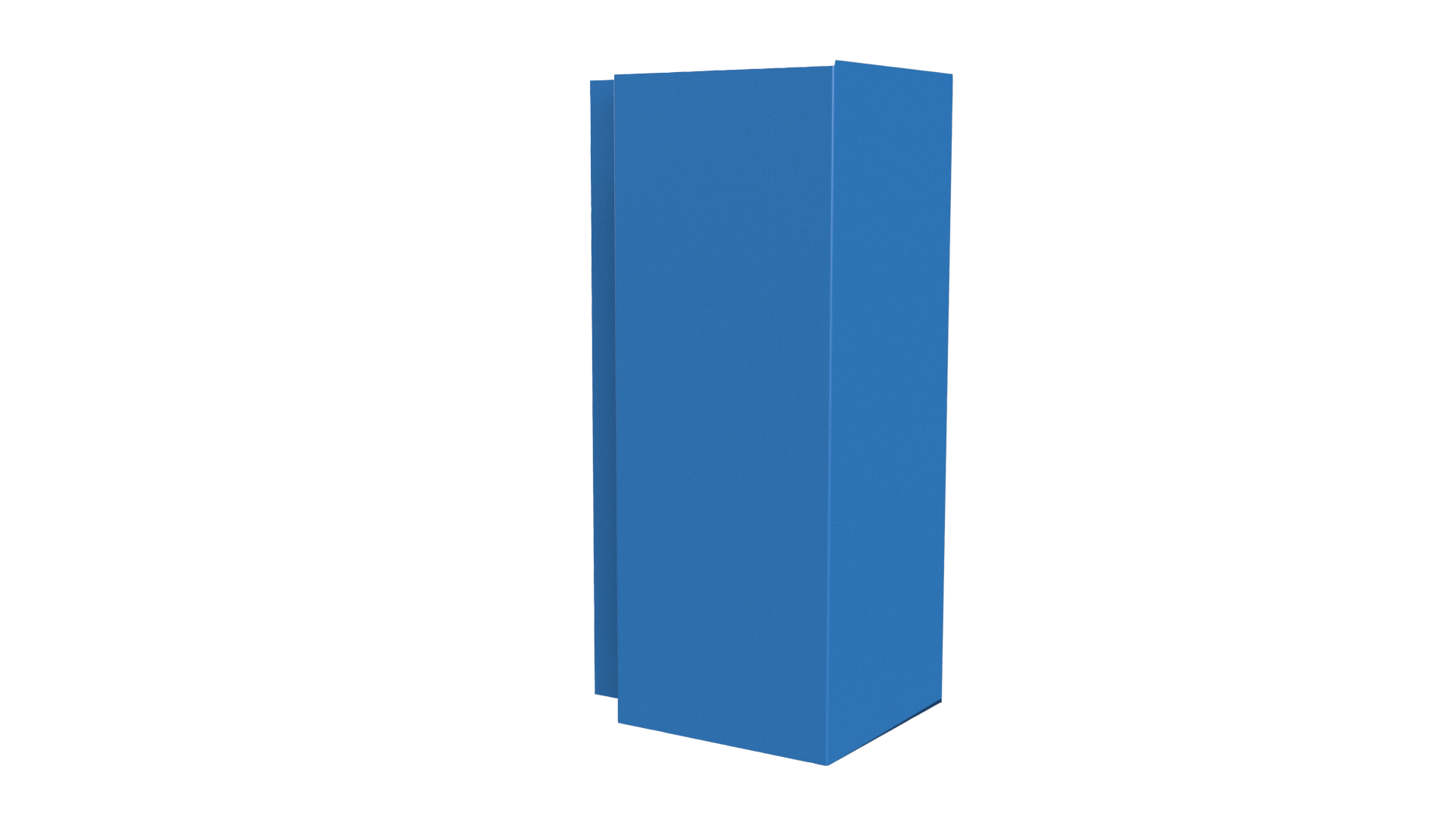 Планка угла наружного сложная Блок-хаус 110x110x2000 мм, 5015 небесно-синий глянцевый